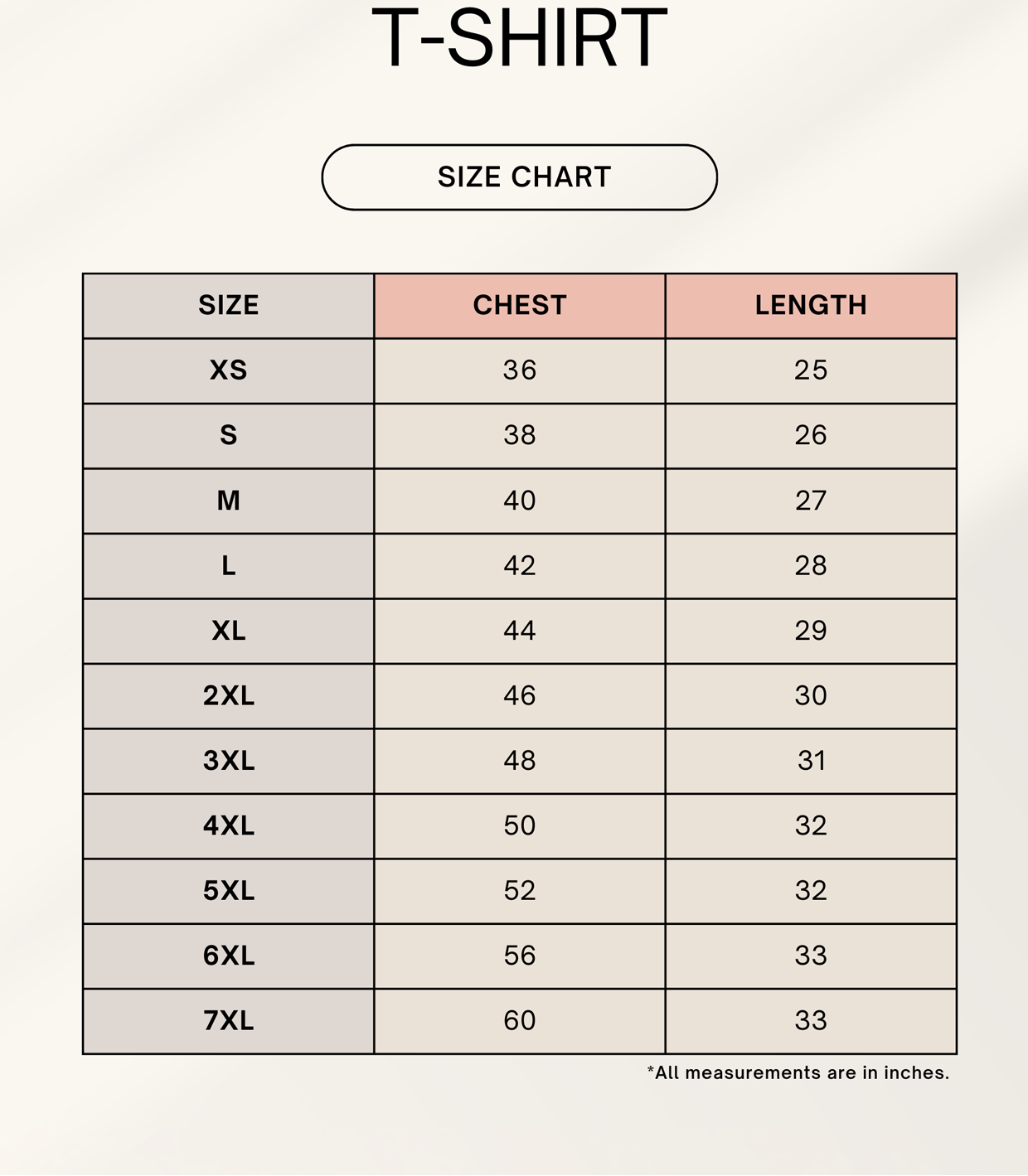 Color_Size Chart