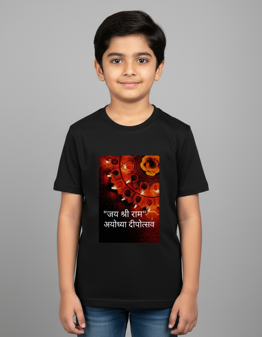 Ayodhya Deepotsav T-Shirt For Kids